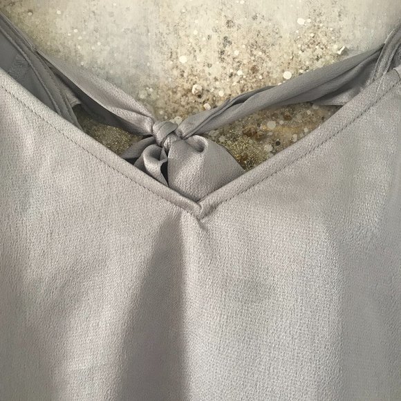 Nine West Metallic Silver Blouse (NWT) - Picture 6 of 13